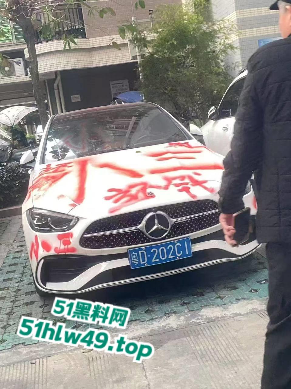 广东汕头肥猪女捉奸，小三车上涂鸦带人当街殴打，肥婆已被逮捕求谅解只能净身出户。