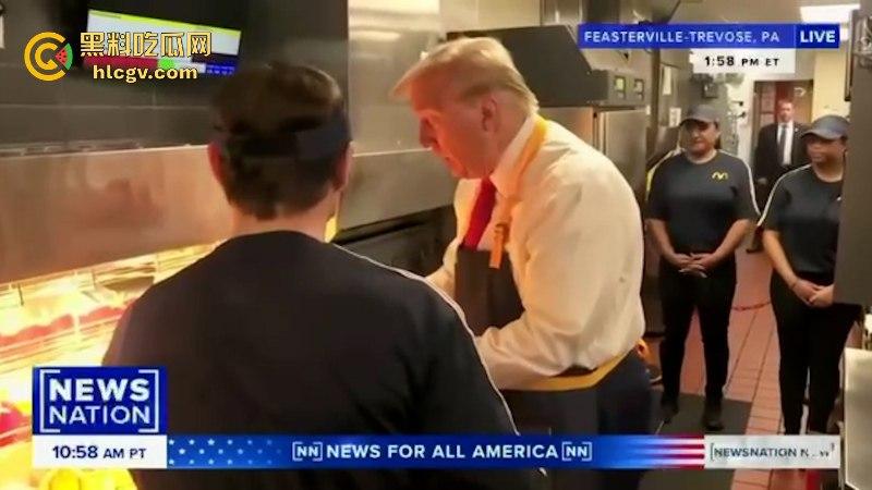 为大选造势 特朗普变身麦当劳打工仔炸薯条 一系列骚操作给哈里斯看懵了